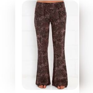 O'Neill Purple Paisley Print Flare Pants Sz Small